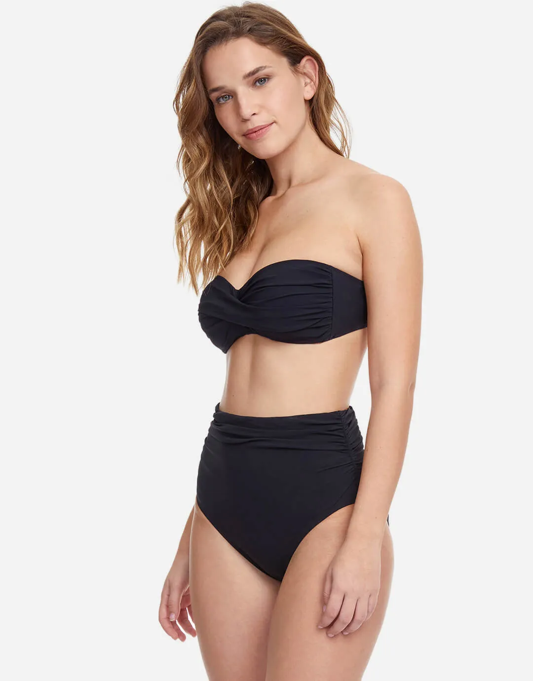 Profile Tutti Frutti Bandeau Bikini Top - Black