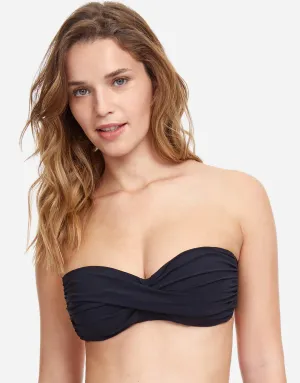 Profile Tutti Frutti Bandeau Bikini Top - Black