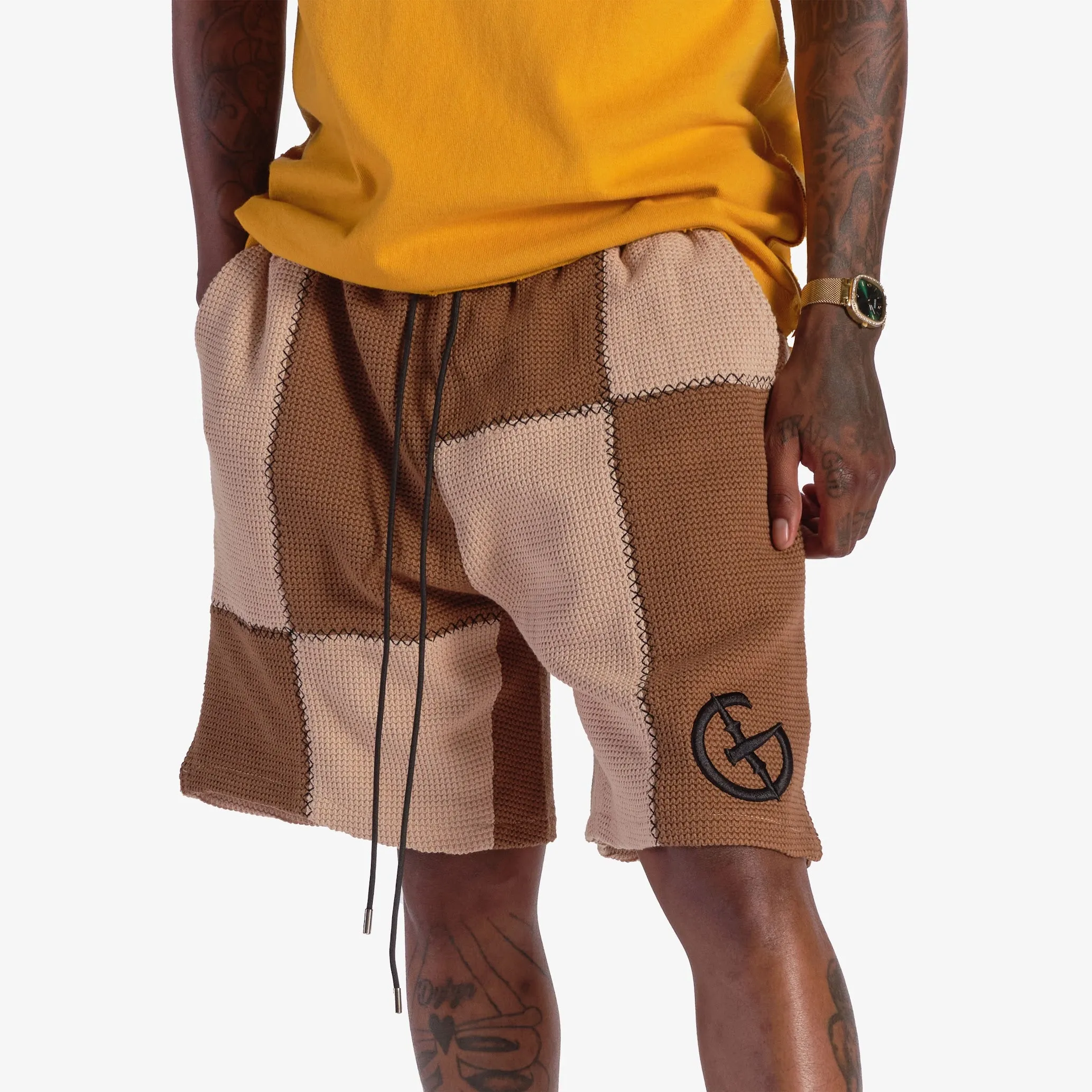 "Dopamine" Knitted Shorts (Mocha)