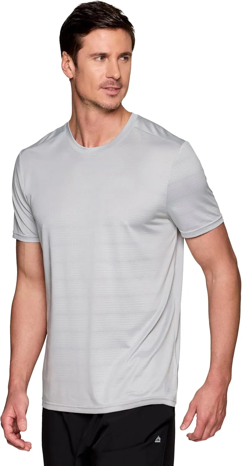RBX Men's Workout T-Shirt, Breathable Lightweight Stretch Jersey Moisture Wicking Quick Dry Running Training Top