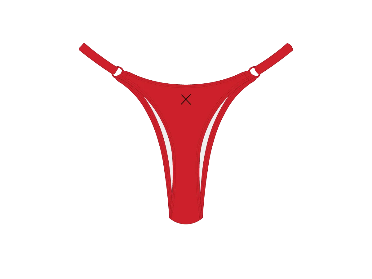 Rose Red Bow Tie Bottoms