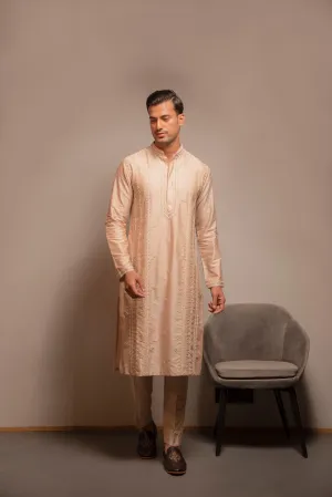 Rosewater Embroidered Kurta Set