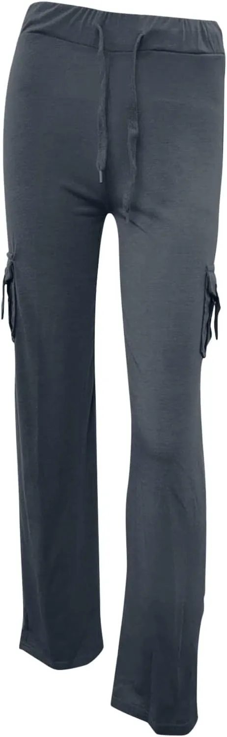 SEAOPEN Cargo Pants for Women High Waisted Baggy Pants Loose Wide Leg Trouser Casual Drawstring Cargo Pants with Pockets