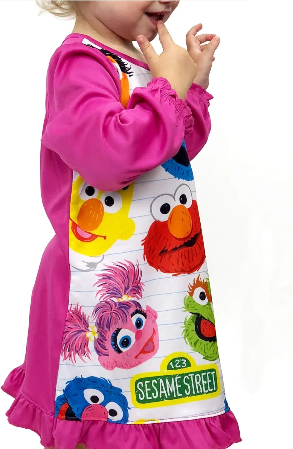 Sesame Street Toddler Girls Long Sleeve Nightgown Pajamas