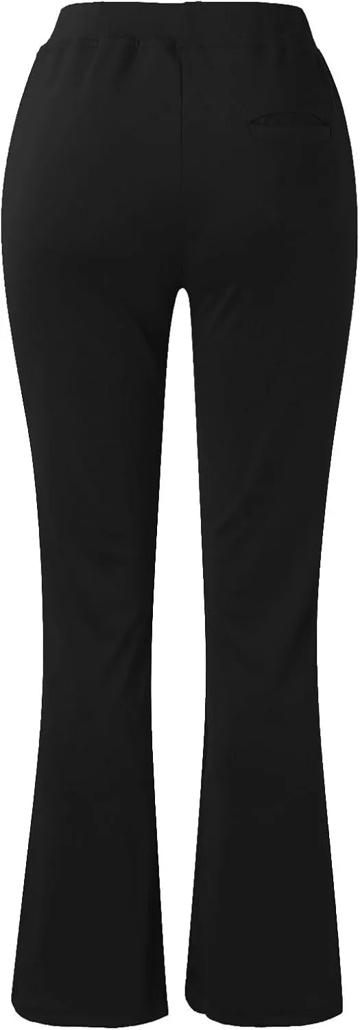 SHAOBGE Women's Yoga Dress Pants 2024 Tummy Control Workout Bootleg Leggings Stretchy Office Casual Pants with Pockets