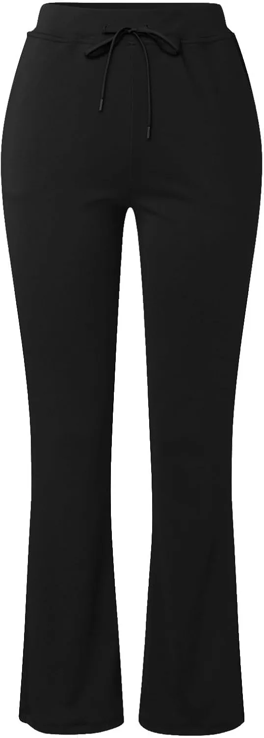 SHAOBGE Women's Yoga Dress Pants 2024 Tummy Control Workout Bootleg Leggings Stretchy Office Casual Pants with Pockets