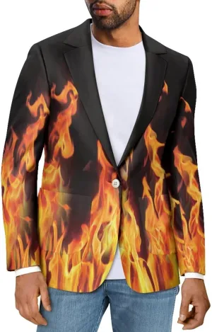 Sharks Men's Casual Blazer Jacket Lightweight Slim Fit Stretch Fabric for Office Wedding Travel (Multiple Colors)