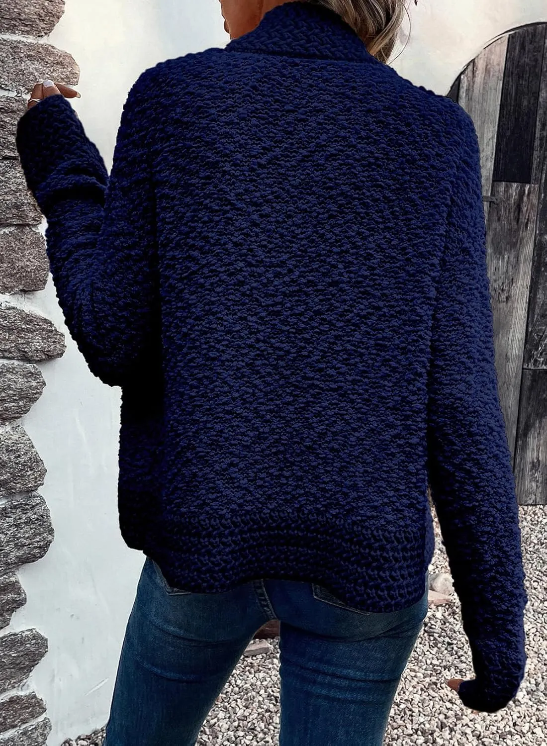 Sidefeel Women's Cardigans Sweaters Casual Long Sleeve Open Front Chunky Knit Coats 2024 Fall Fashion