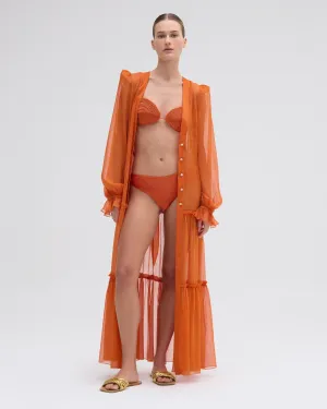 SILK PLISSE MAXI ROBE