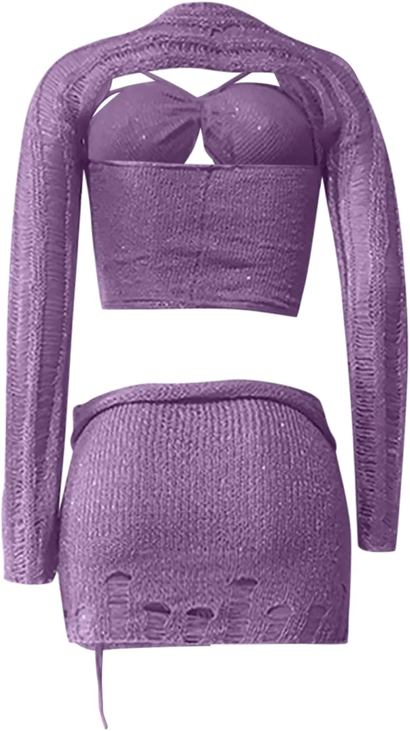 Skirt Sets for Ladies Top Skorts Swimwear Kimono Coverup Sets Women