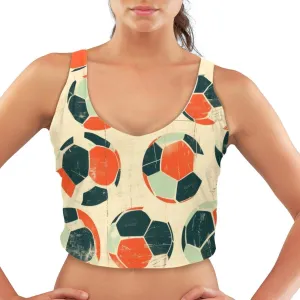 Soccers Womens' Sports Bra, U Back Padded Sports Bra for Yoga Gym