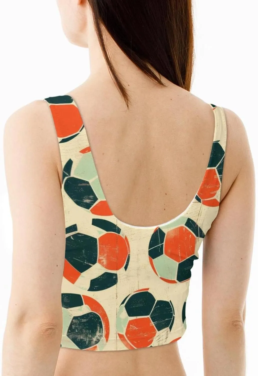 Soccers Womens' Sports Bra, U Back Padded Sports Bra for Yoga Gym