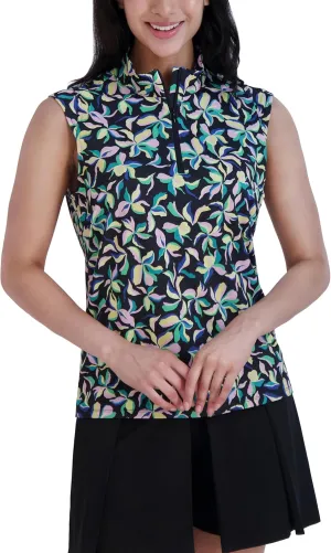 Stella Parker Women's Quarter Zip Tennis-Golf Polo Top-UPF , Quick Dry, Moisture Wicking