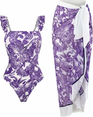 Swimsuit Sets for Women Beach Match Dressy Hawaiian Triangle 2 Piece Tropical Skirt Swimsuit Sets Women 2025