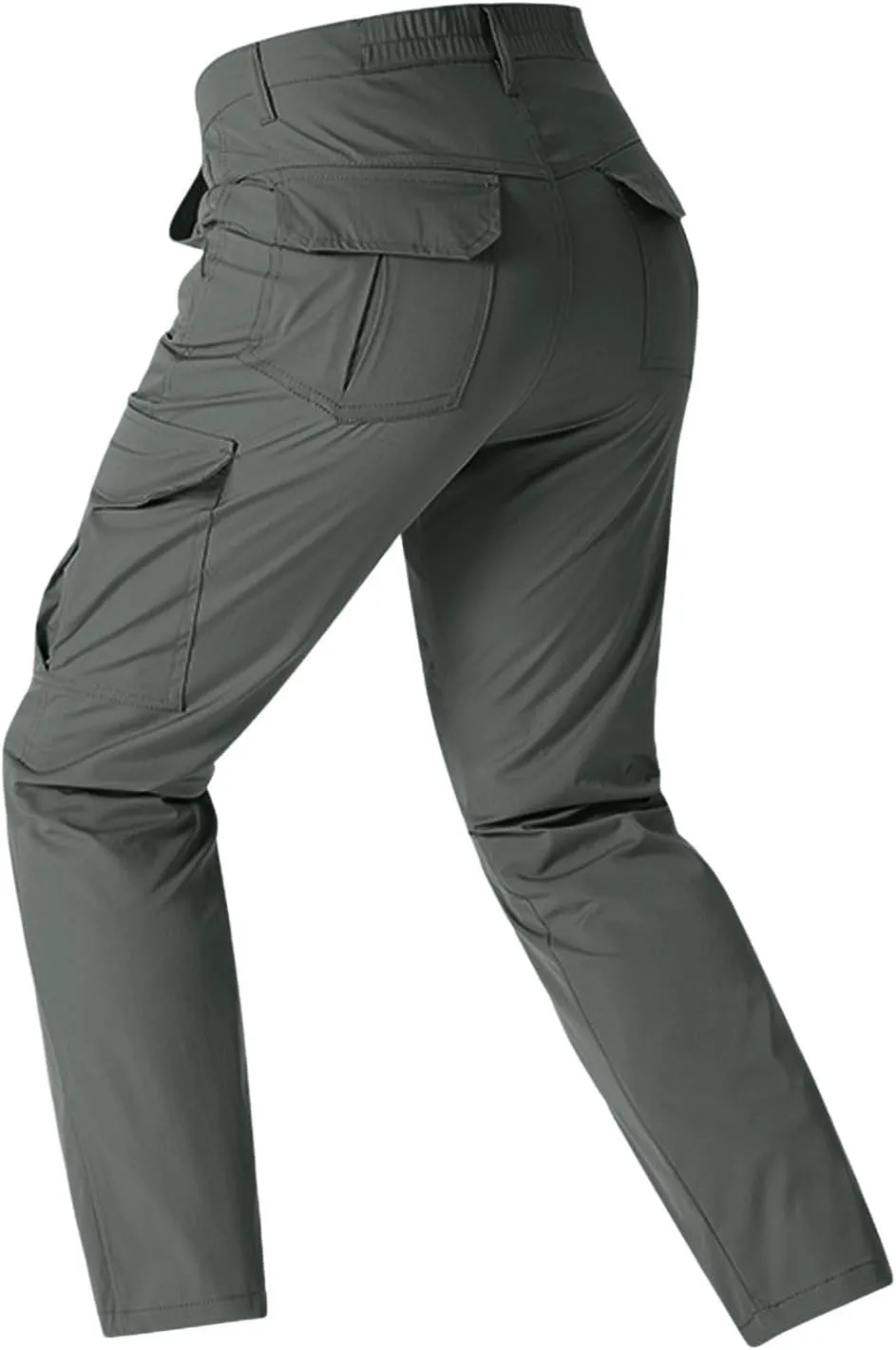Tactical Pants for Men Ripstop Stretch Hiking Work Cargo Pant Breathable Elastic Waist Military Trousers Multi Pocket