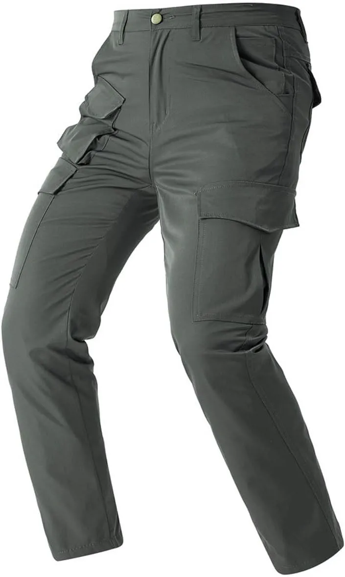 Tactical Pants for Men Ripstop Stretch Hiking Work Cargo Pant Breathable Elastic Waist Military Trousers Multi Pocket