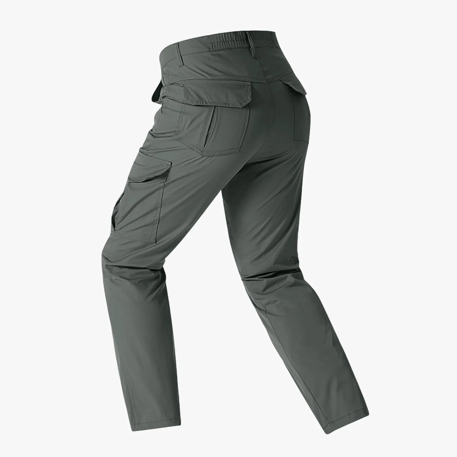 Tactical Pants for Men Ripstop Stretch Hiking Work Cargo Pant Breathable Elastic Waist Military Trousers Multi Pocket
