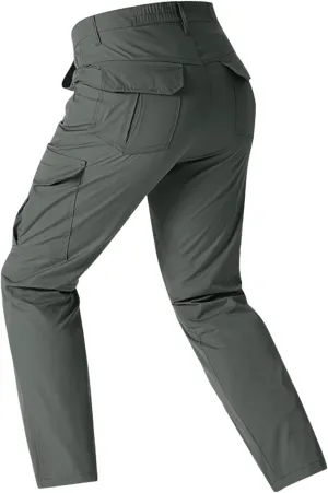 Tactical Pants for Men Ripstop Stretch Hiking Work Cargo Pant Breathable Elastic Waist Military Trousers Multi Pocket
