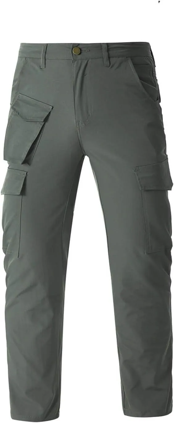 Tactical Pants for Men Ripstop Stretch Hiking Work Cargo Pant Breathable Elastic Waist Military Trousers Multi Pocket