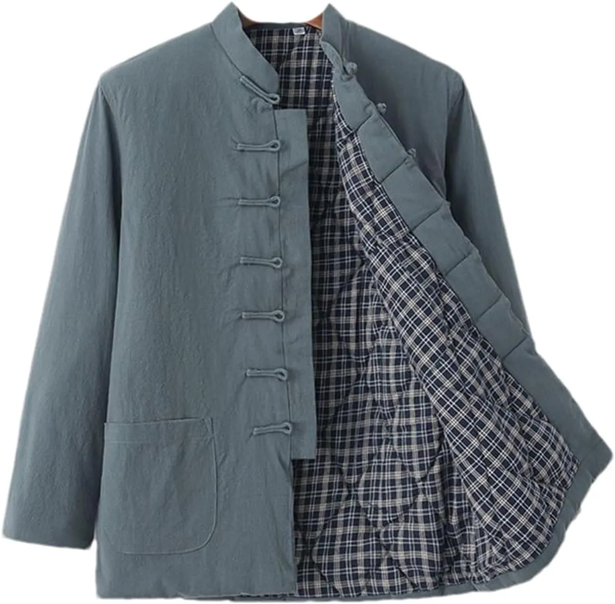 Tang Suit Hanbok Thickened Cotton Jacket Men's Retro Style Padded Jacket Winter Cotton Linen Coat Jacket