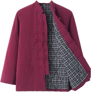 Tang Suit Hanbok Thickened Cotton Jacket Men's Retro Style Padded Jacket Winter Cotton Linen Coat Jacket
