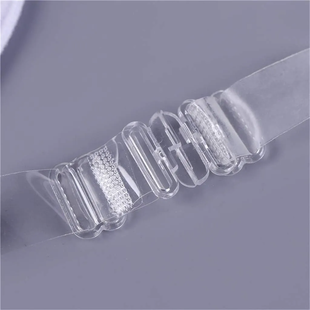 TANGNADE Invisible Transparent Ultra-fine Strap Plastic Bra Disposable Underwear Bra for Ladies Women