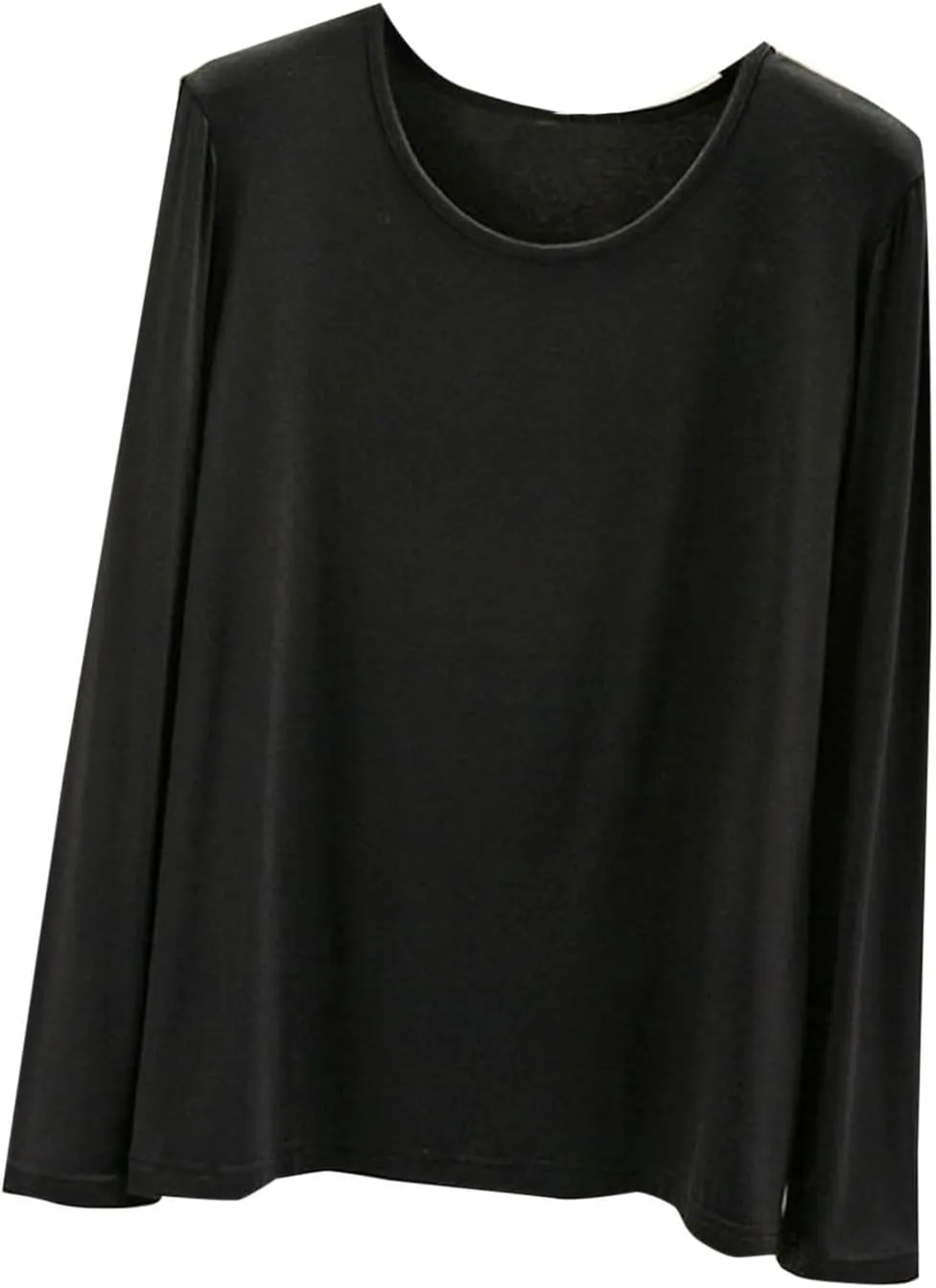 TANGNADE Women's Long Sleeve Sleep T-Shirt Crew Neck Pajama Tops Nightwear Comfy Shirts Trendy Fashion Lounge Clothes