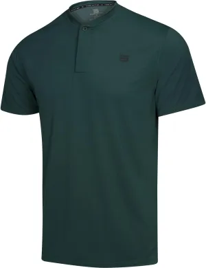 Three Sixty Six Men's Short Sleeve Collarless Golf Polo - Lightweight, Moisture-Wicking, Quick Dry, Stretch Fabric