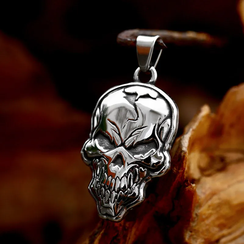 Titanium Steel Skull Hip-Hop Pendant for Men - Dominant Ghost Head Jewelry Wholesale