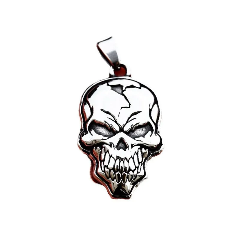 Titanium Steel Skull Hip-Hop Pendant for Men - Dominant Ghost Head Jewelry Wholesale