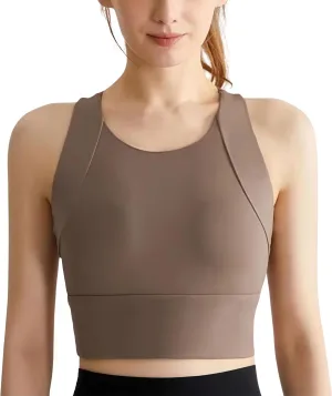 Upright Sports Bra, Upright Posture Corrector Sports Bra, Womens' Sports Bras Longline Wirefree Padded