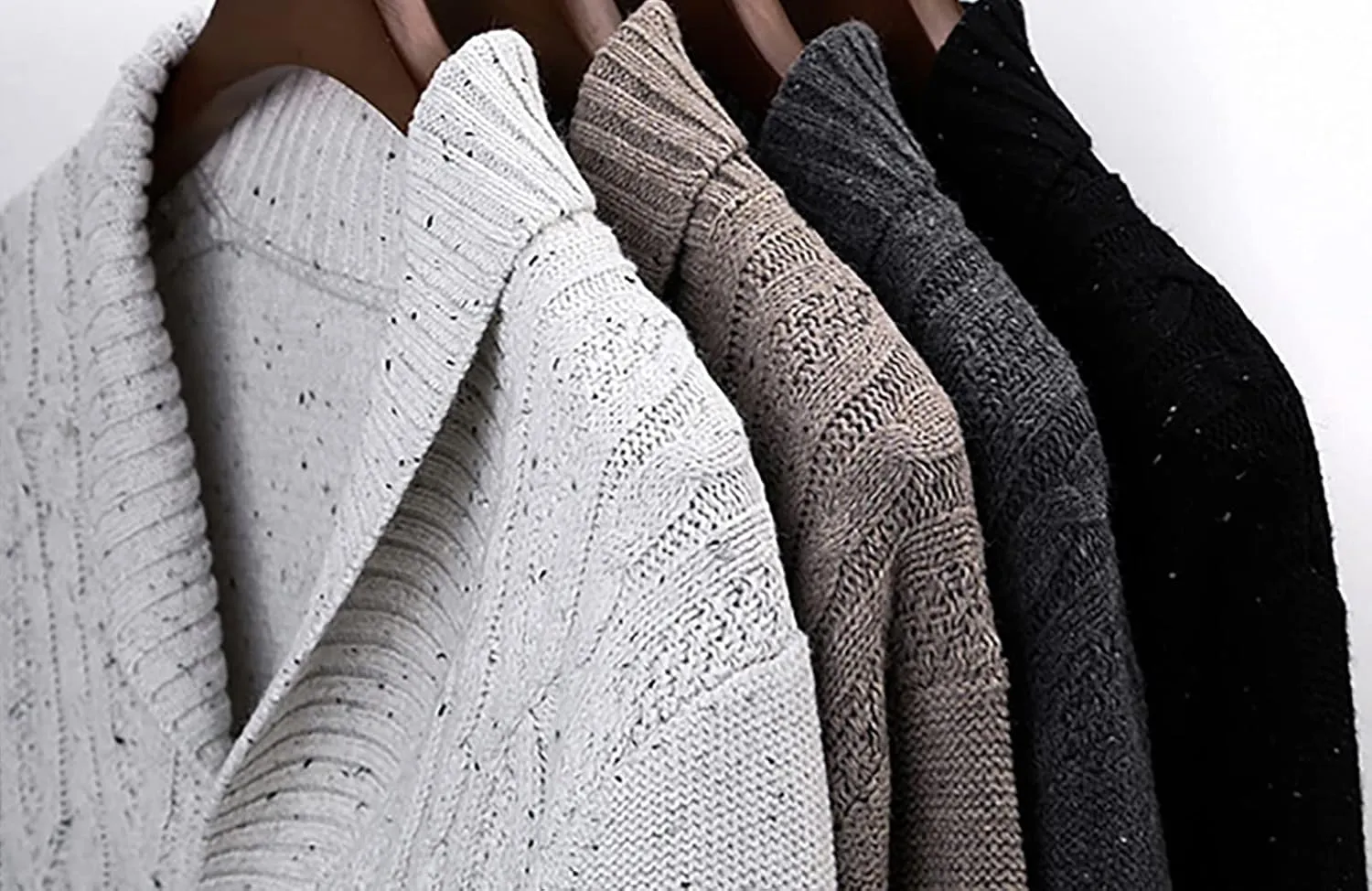 utcoco Men's Open Front Cable Knit Cardigan Shawl Collar Button Down Cardigan Sweaters for Men