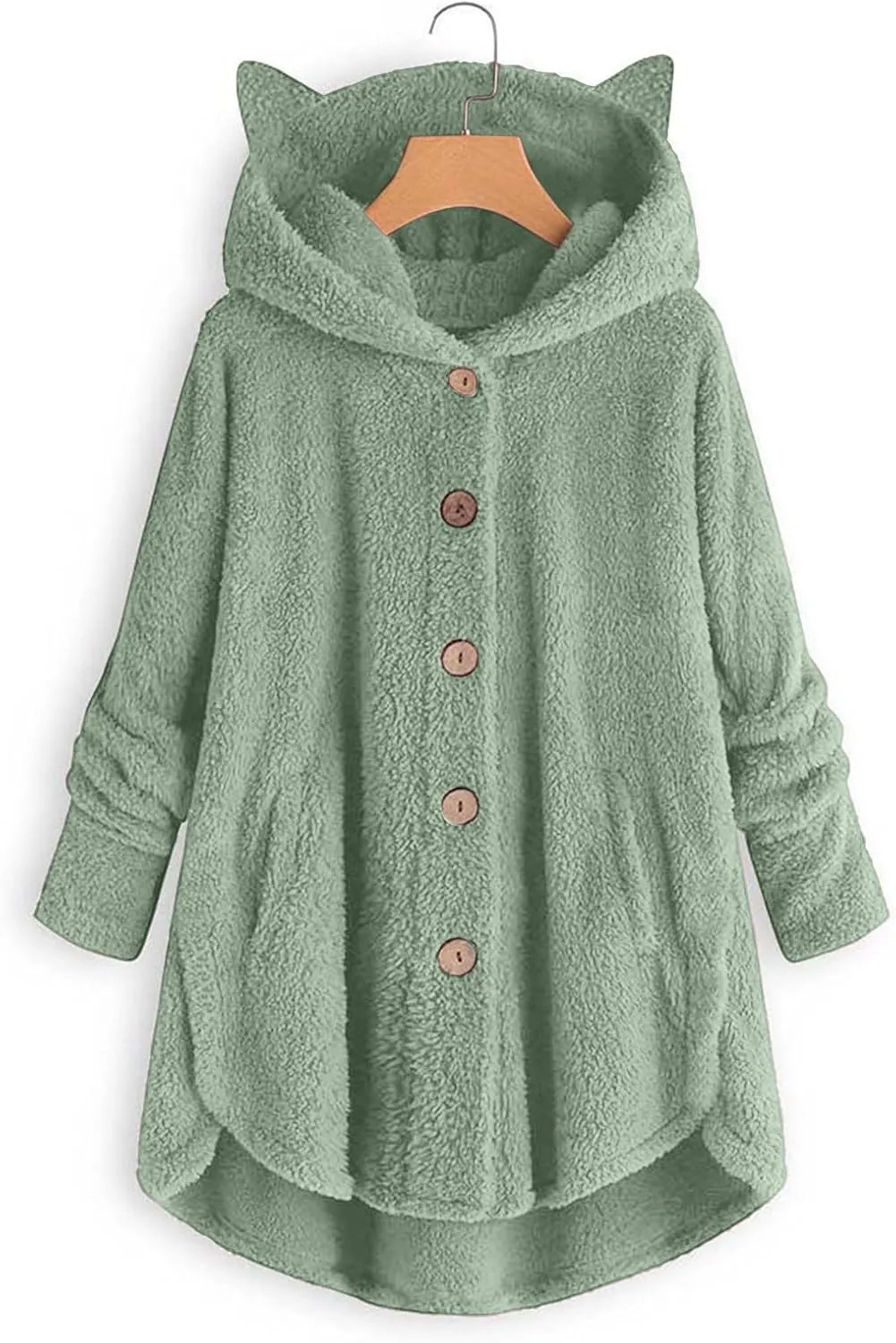Winter Coats for Women Fuzzy Fleece Pullover Sherpa Sweatshirt Soft Warm Oversized Hoodie Comfy Plus Size Loungewear