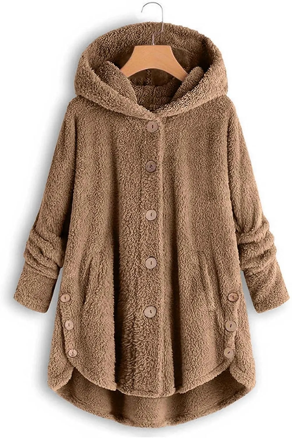 Winter Coats for Women Fuzzy Fleece Pullover Sherpa Sweatshirt Soft Warm Oversized Hoodie Comfy Plus Size Loungewear