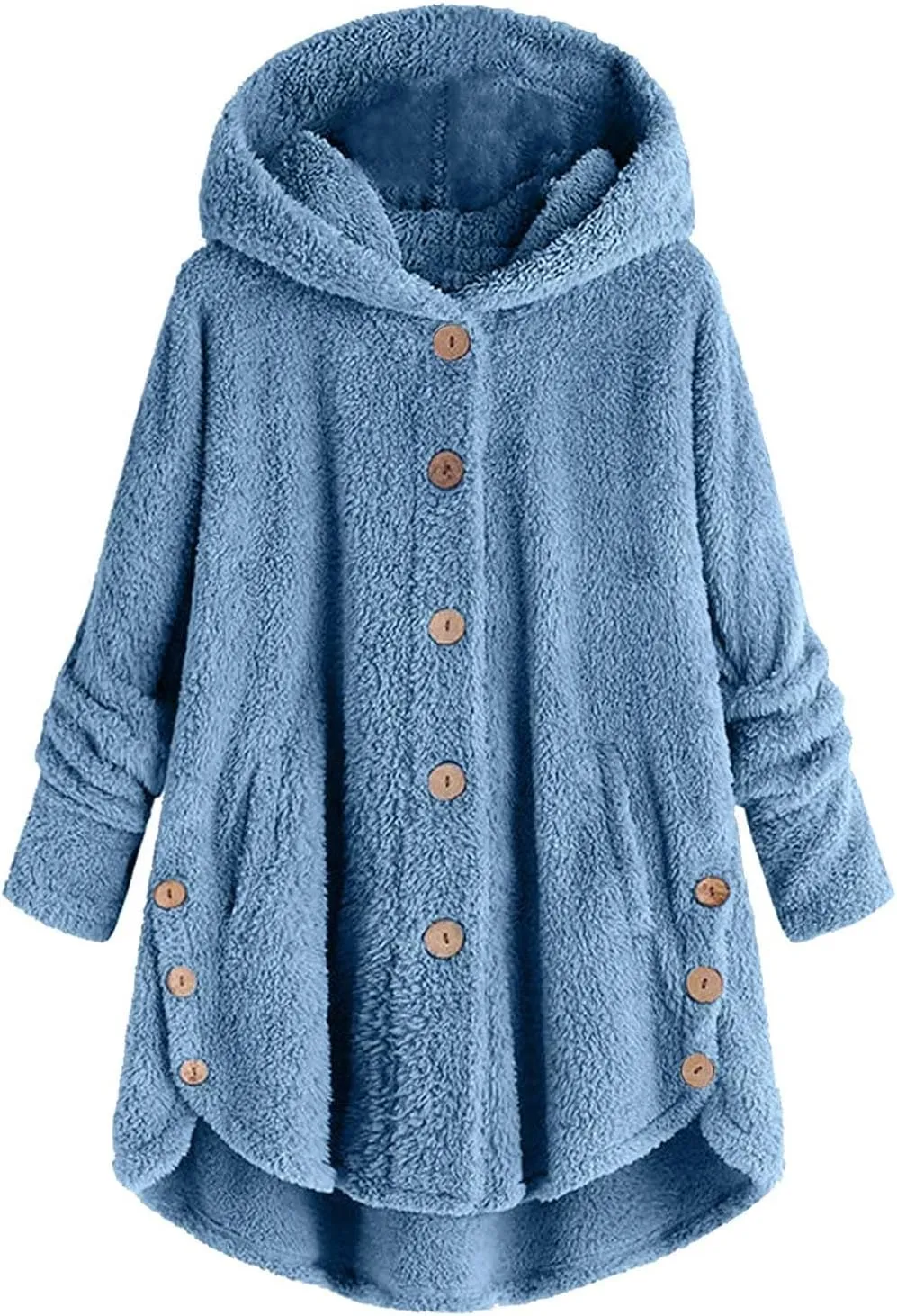 Winter Coats for Women Fuzzy Fleece Pullover Sherpa Sweatshirt Soft Warm Oversized Hoodie Comfy Plus Size Loungewear
