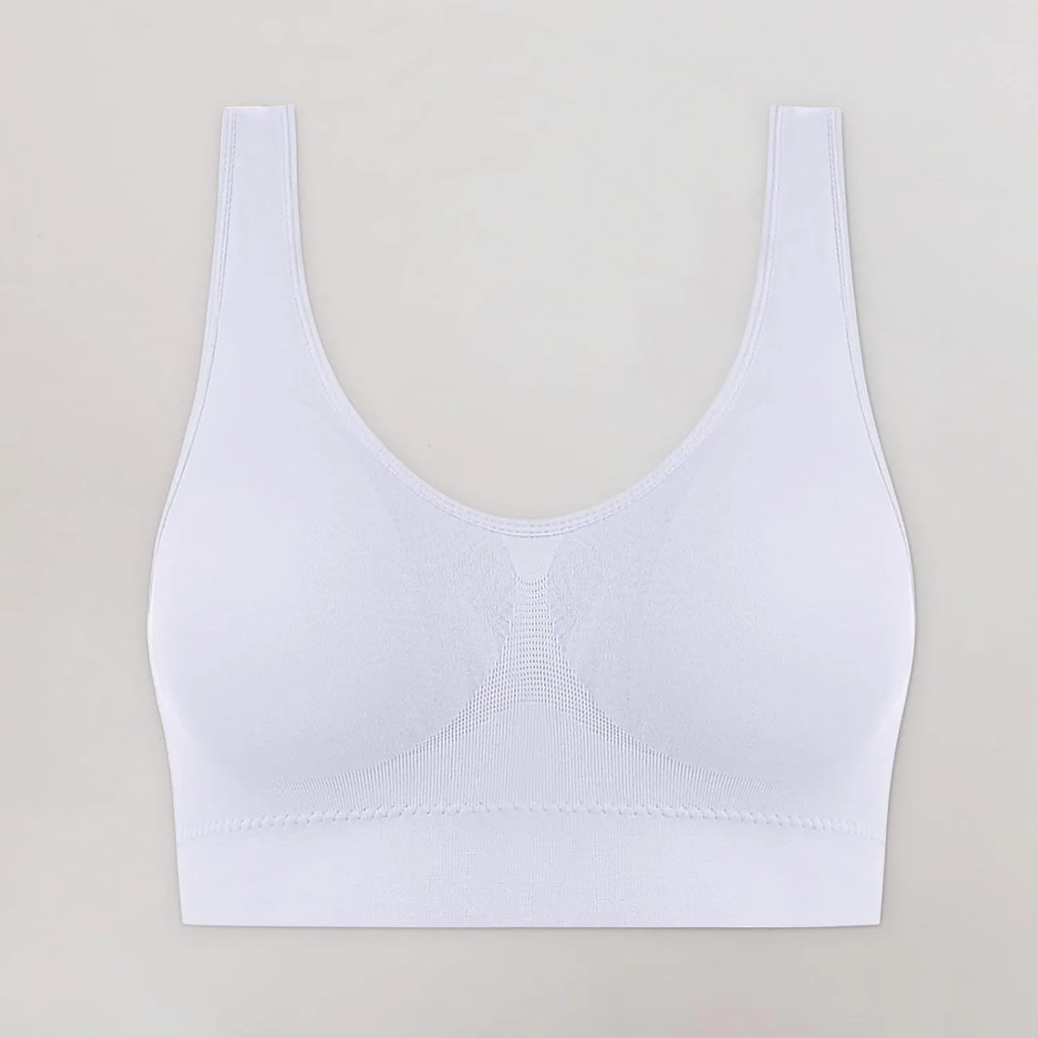 Womans Wireless Breathable Gathering Sports Bra Traceless Comfortable No Steel Ring Vest Everyday Sleep Bras