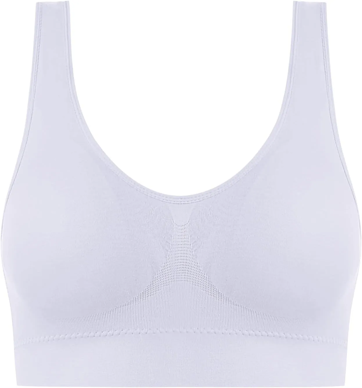 Womans Wireless Breathable Gathering Sports Bra Traceless Comfortable No Steel Ring Vest Everyday Sleep Bras