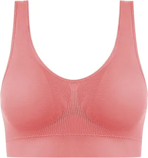 Womans Wireless Breathable Gathering Sports Bra Traceless Comfortable No Steel Ring Vest Everyday Sleep Bras