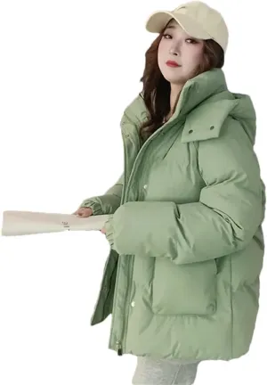 Women Bread Clothing Short Down Cotton-Padded Jacket Cotton-Padded Jacket Winter Coat Thick Jacket Warm Co