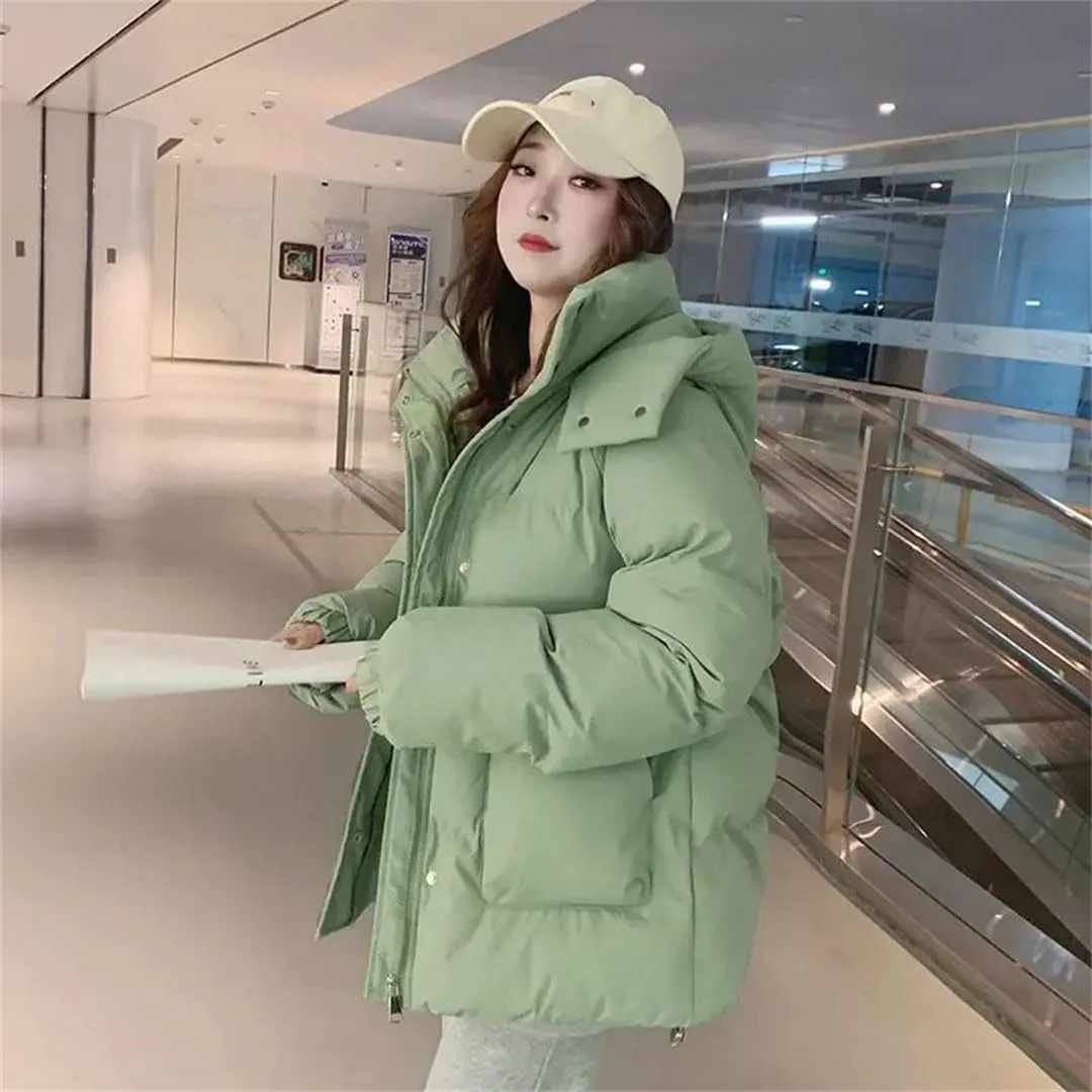 Women Bread Clothing Short Down Cotton-Padded Jacket Cotton-Padded Jacket Winter Coat Thick Jacket Warm Co