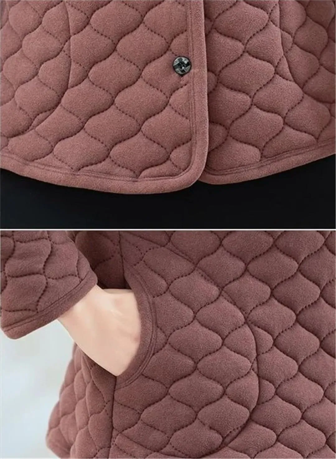 Women Cold Prevention Cotton Padded Coat Middle Aged Elderly Spring Winter Jackets Short Lightweight Warm Coat