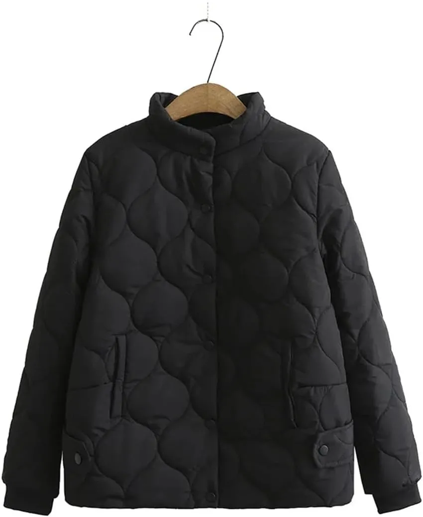 Women Cotton Coat Parka Winter Jacket Short Loose Padded Thick Down Cotton Warm Overcoat Parkas