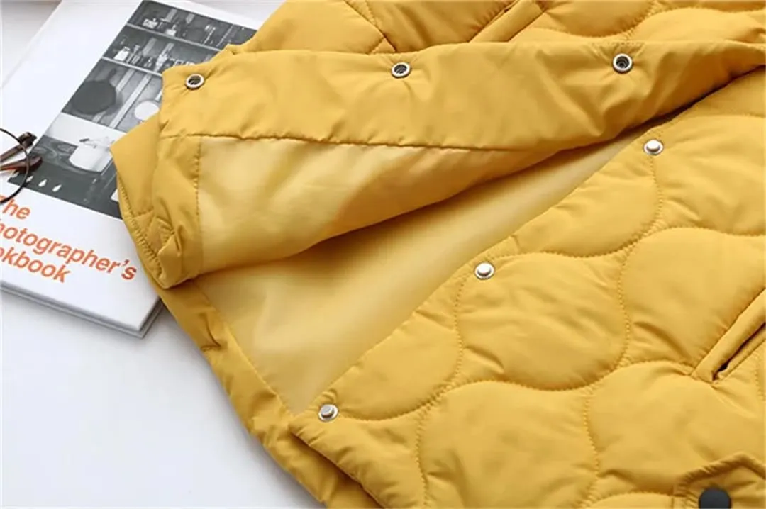 Women Cotton Coat Parka Winter Jacket Short Loose Padded Thick Down Cotton Warm Overcoat Parkas