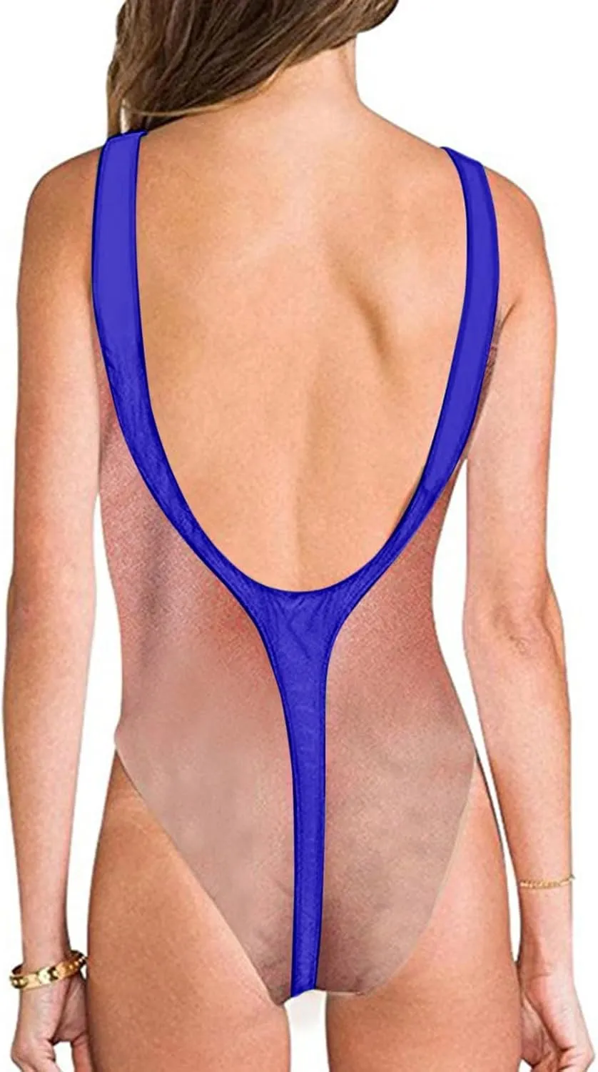 Women Funny Swimsuit Hairy Chest Printed Novelty Fake Muscles Bathing Suit One Pieces Swimwear Monokini