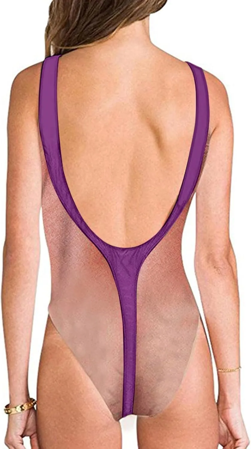 Women Funny Swimsuit Hairy Chest Printed Novelty Fake Muscles Bathing Suit One Pieces Swimwear Monokini