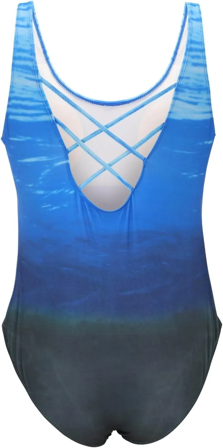 Women One Piece Cutout Swimsuits -Up Women One Solid Print Suit Swimwear Bathing Swimsuit Bikini Sexy Cutout