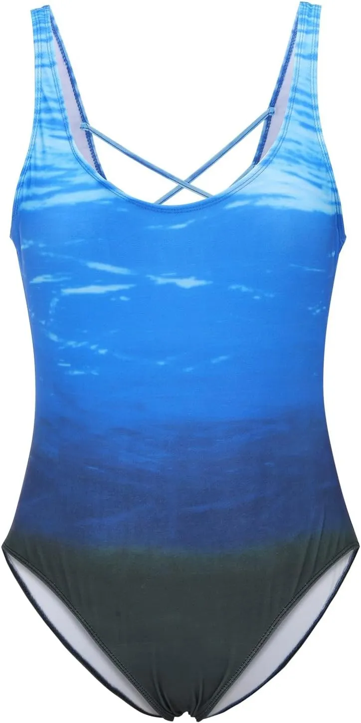 Women One Piece Cutout Swimsuits -Up Women One Solid Print Suit Swimwear Bathing Swimsuit Bikini Sexy Cutout