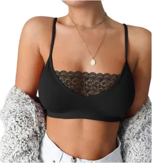 Women's 18-Hour Ultimate Lift Wireless Full-Coverage Bra Lace Sexy Tube Camisole Top Sports Bras Lightly Athletic Bra