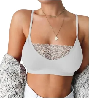 Women's 18-Hour Ultimate Lift Wireless Full-Coverage Bra Lace Sexy Tube Camisole Top Sports Bras Lightly Athletic Bra