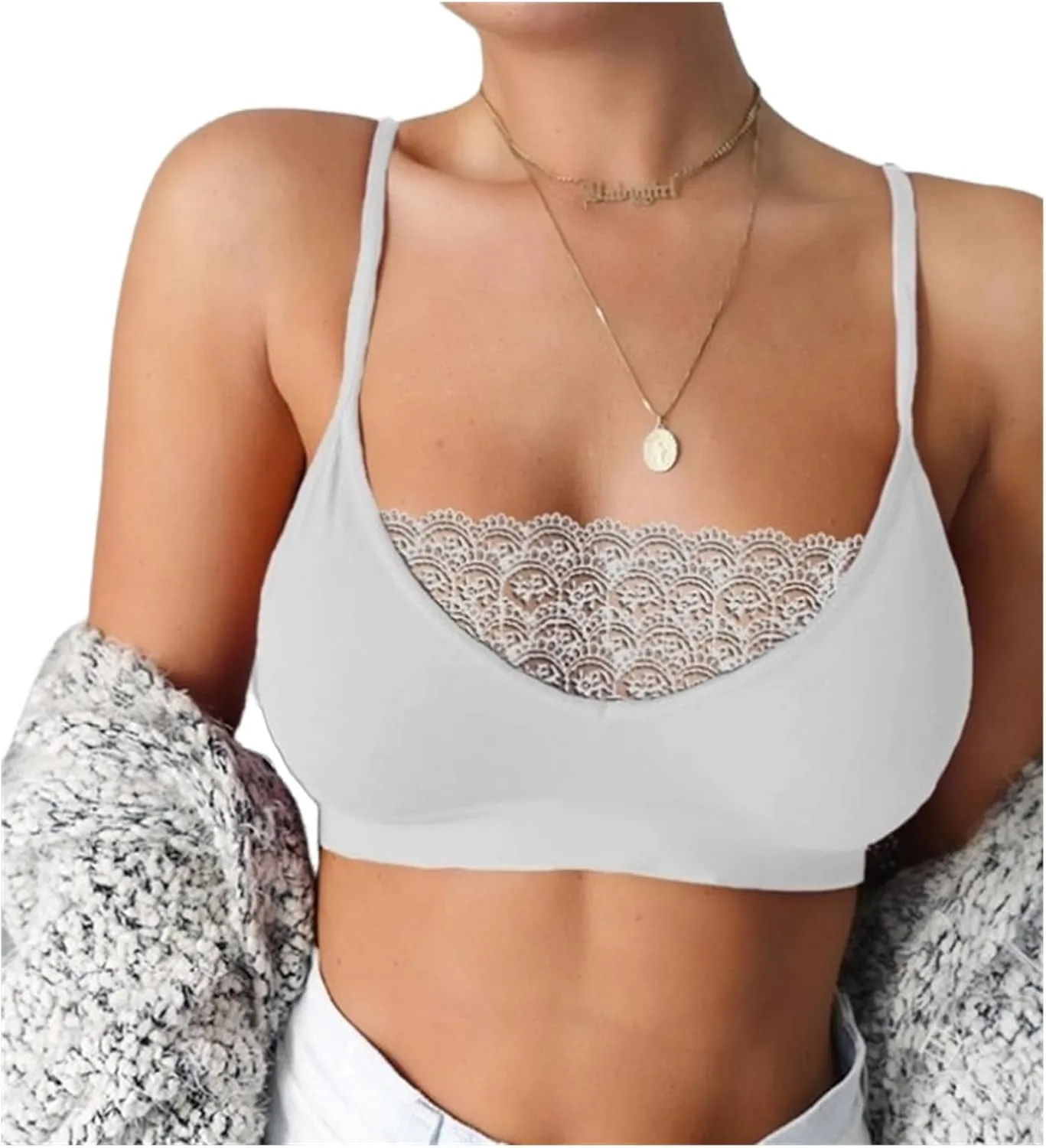 Women's 18-Hour Ultimate Lift Wireless Full-Coverage Bra Lace Sexy Tube Camisole Top Sports Bras Lightly Athletic Bra